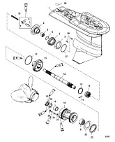 Корпус шестерни, Prop 2.31:1 USA 0T627235/BEL 0P215669 и выше 2-Х ТАКТНОГО ПЛМ MERCURY 90 Серийный номер от 0G760300 до 0T979999